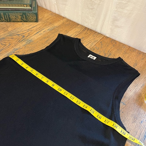 ❣️🖤 ANNE KLEIN – Sleeveless Knit Top Black – Size L - Picture 3 of 9